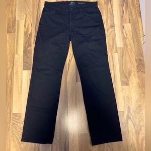 Seven for all Mankind Straight Leg Black Jeans Luxe Performance Standard Sz 32